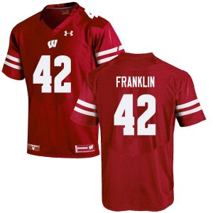 Men's Wisconsin Badgers NCAA #42 Jaylan Franklin Red Authentic Under Armour Stitched College Football Jersey LB31P44NS